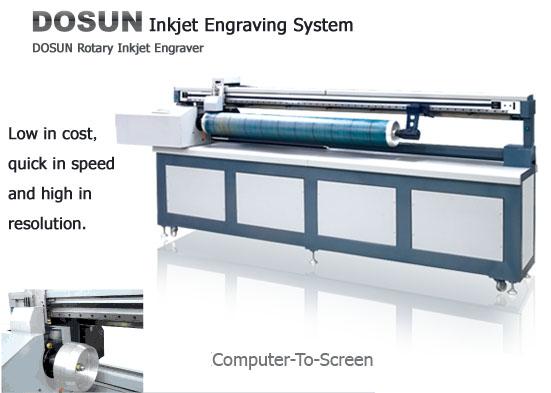 Système rotatoire de graveur d'écran de jet d'encre, graveurs rotatoires de textile d'impression de tête d'impression à grande vitesse de jet d'encre 0